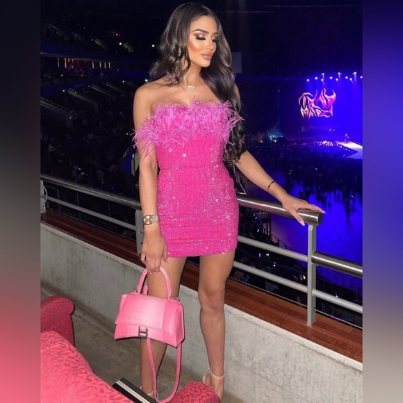 Retrofete Sequin Feather Dress - Picture 7 of 14